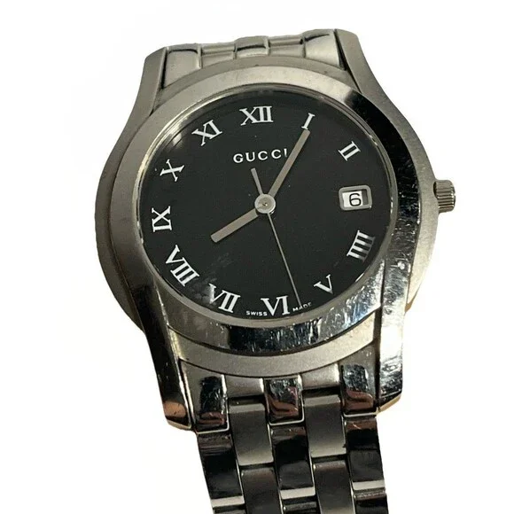 Gucci 5500L 32mm Stainless Steel Case, Stainless Steel Band, Wristwatch - Picture 5 of 6